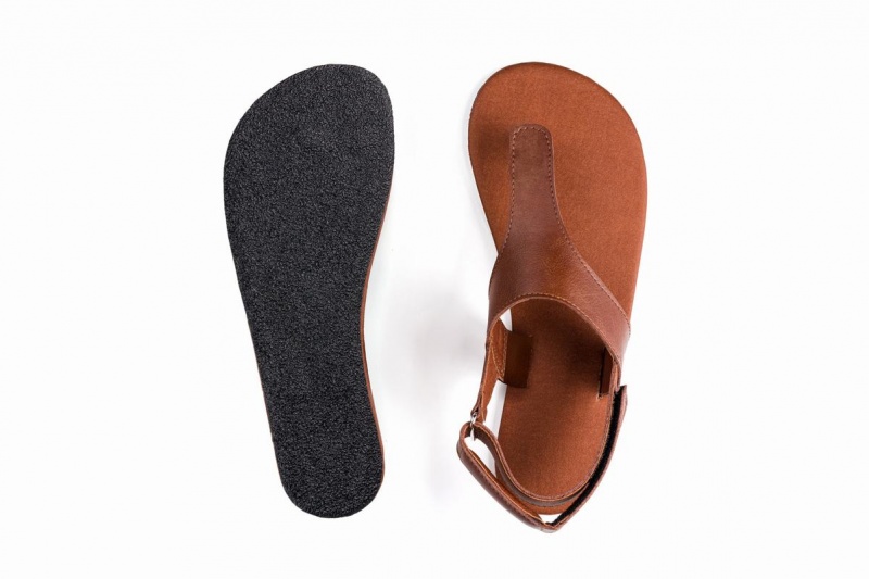 Dámské Sandály Ahinsa Simple Barefoot Hnědé | QRZ5624LB