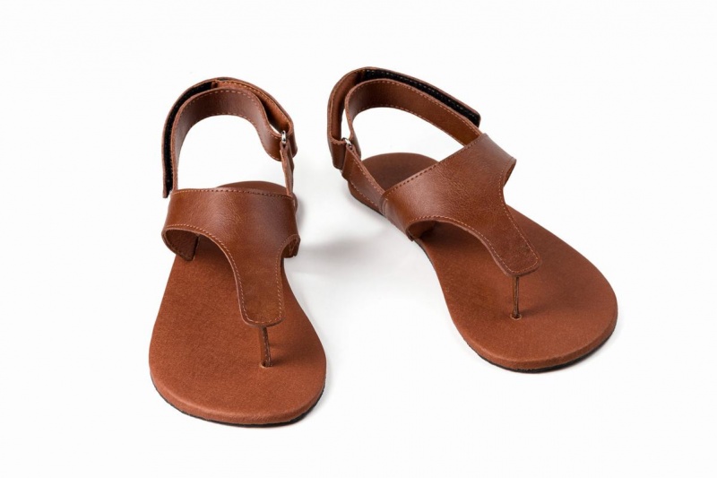 Dámské Sandály Ahinsa Simple Barefoot Hnědé | QRZ5624LB