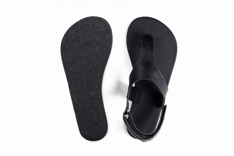 Pánské Sandály Ahinsa Simple Barefoot Černé | WMM6440DX