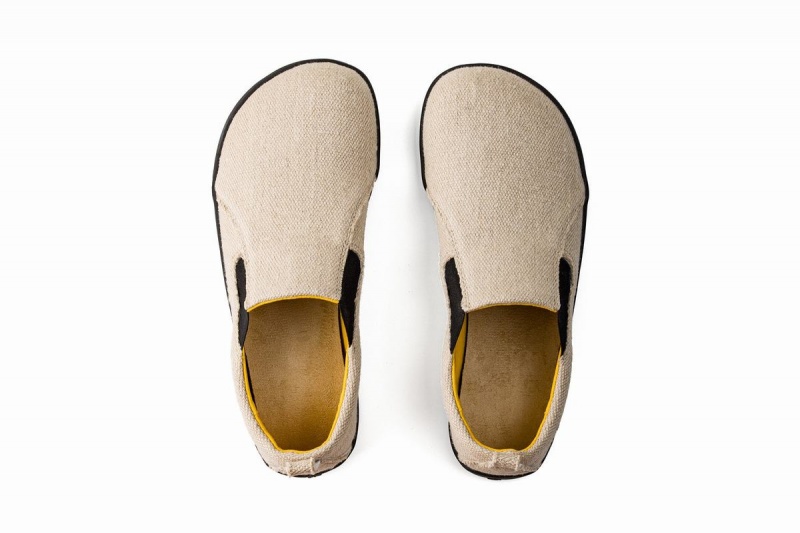 Pánské Slip On Tenisky Ahinsa Hemp Barefoot Béžový | UOA9473QD