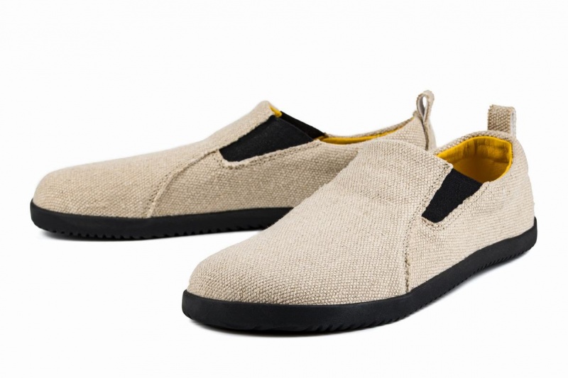 Pánské Slip On Tenisky Ahinsa Hemp Barefoot Béžový | UOA9473QD